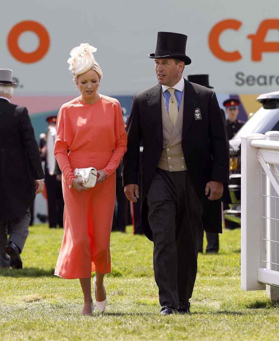 Lindsay Wallace and Peter Phillips at the Epsom Derby on June 4, 2022.