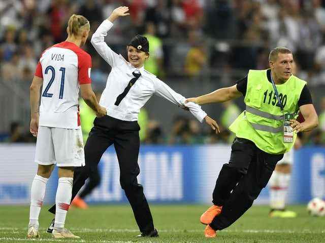 Another protest action that caused a sensation by Pussy Riot was the storming of the field in the final of the World Championships in Russia.