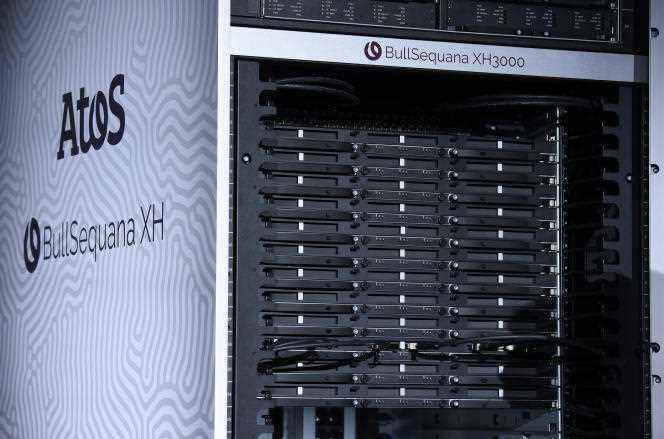 Atos' BullSequana XH3000 supercomputer in Paris on February 16, 2022
