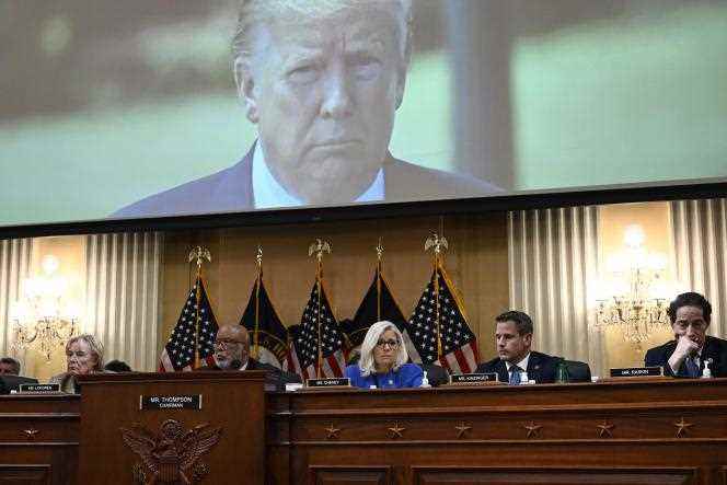 During the presentation of the conclusions of the congressional committee of inquiry into the storming of the Capitol, in Congress, in Washington, on June 9, 2022. 