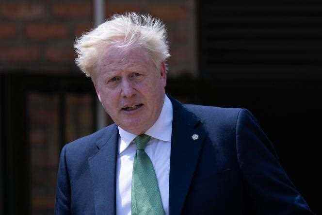 British Prime Minister Boris Johnson, in Kigali, June 23, 2022.
