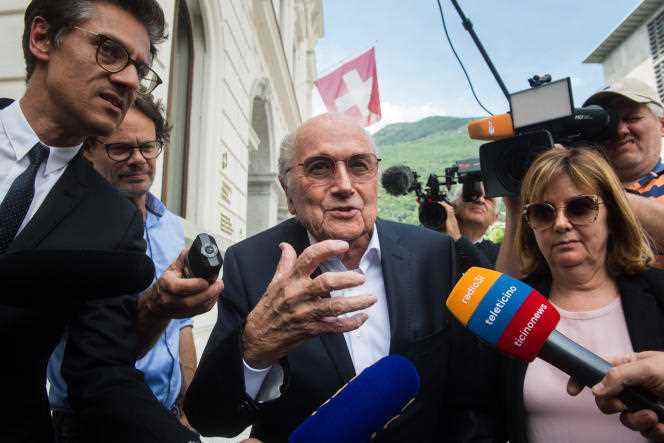 Sepp Blatter, on June 8, at the Swiss Federal Criminal Court in Bellinzona.