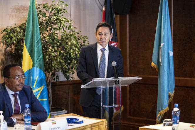 Xue Bing, China's special envoy for the Horn of Africa, in Addis Ababa on June 20, 2022.