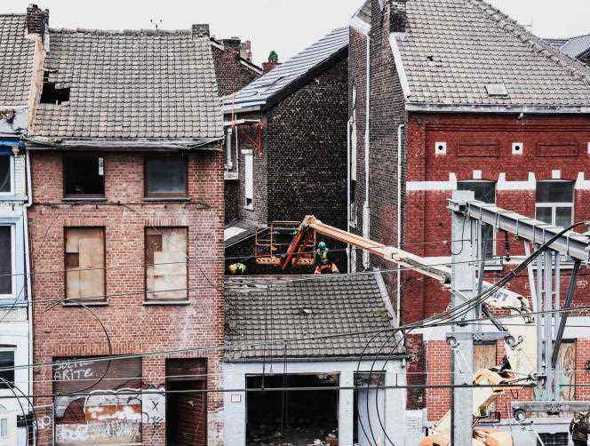 The demolition site of the former house of the murderer Marc Dutroux, in Marcinelle, on June 7, 2022.