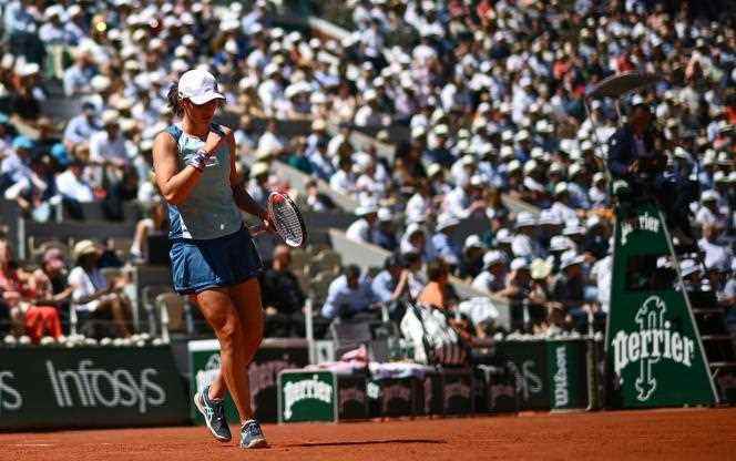 Iga Swiatek during her victory in the semi-final of the Roland-Garros tournament against Daria Kasatkina, on June 2, 2022 in Paris.