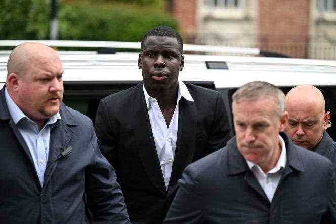 West Ham's French defender Kurt Zouma arrives at Thames Magistrates' Court, London, on June 1, 2022, to watch his sentencing for kicking and slapping his cat in a posted video on the Snapchat social network.