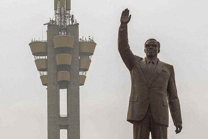 The statue of Patrice Emery Lumumba in Kinshasa (Democratic Republic of Congo), June 25, 2020.