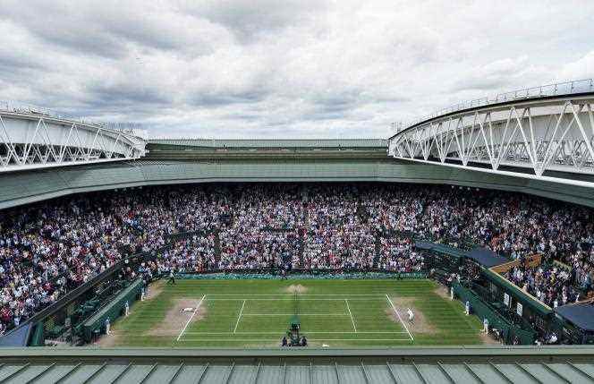 The Center Court of the All England Club, in Wimbledon (south-west London), in 2021.