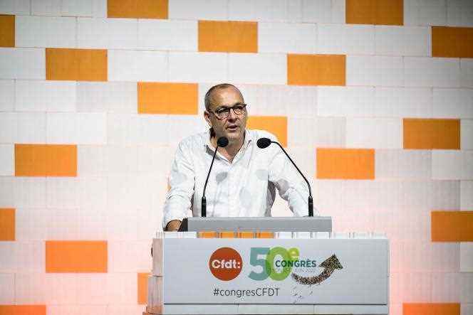 CFDT general secretary Laurent Berger at the opening of the 50th congress of the French Democratic Confederation of Labor (CFDT) in Lyon, June 13, 2022.