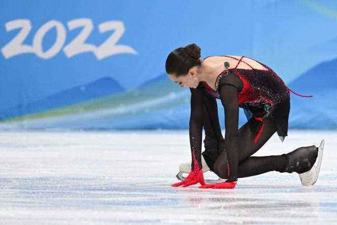 The Russian Kamila Valieva, 15, here on February 17 during the free program of the individual competition of the Beijing Olympics, has resurrected the debate on the minimum age of athletes participating in senior figure skating competitions.  