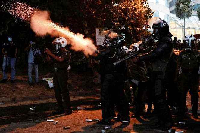 Police use tear gas and water cannons to disperse protesters gathered near the residence of the President of the Republic, in Colombo, Sri Lanka, on July 8, 2022. 