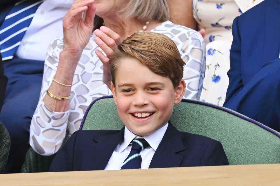 Prince George is rooting for the men's final at Wimbledon.