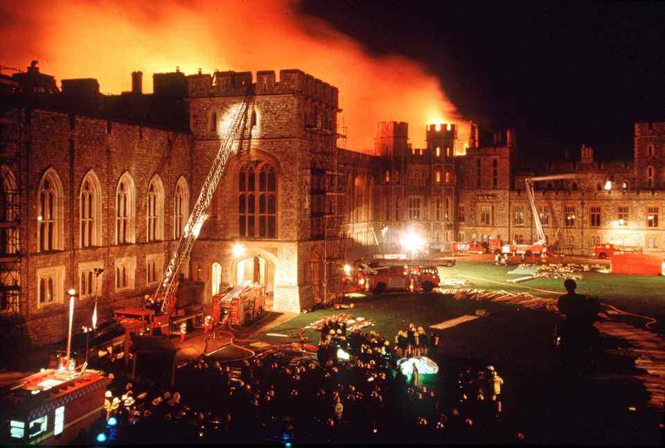 Windsor Castle in flames