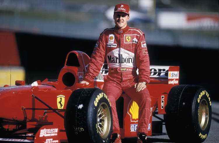 Michael Schumacher at Imola in 1997 in his second year at Ferrari.