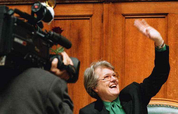 In November 1996, Judith Stamm is happy about her election as President of the National Council.