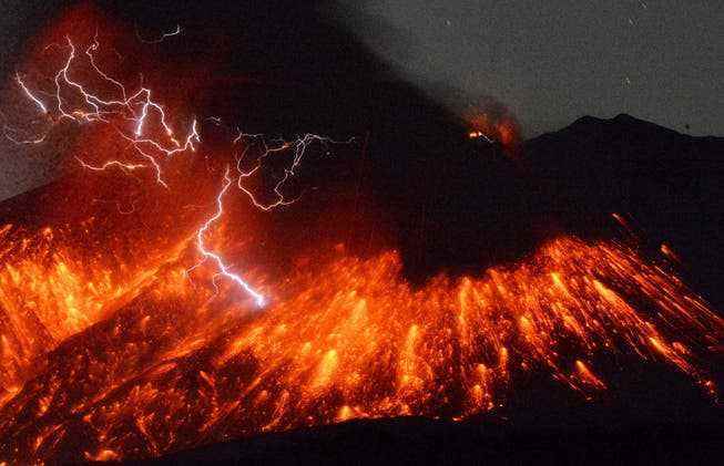 Also in February 2016, Sakurajima, one of the most active volcanoes in Japan, erupted. 