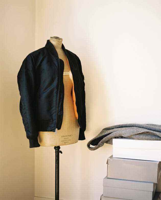 “I dress intentionally informatively,” says Benjamin Simmenauer, pointing to one of his favorite “archetypes”: a nylon bomber jacket.