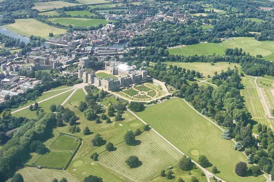 Windsor Castle and surrounding area from above