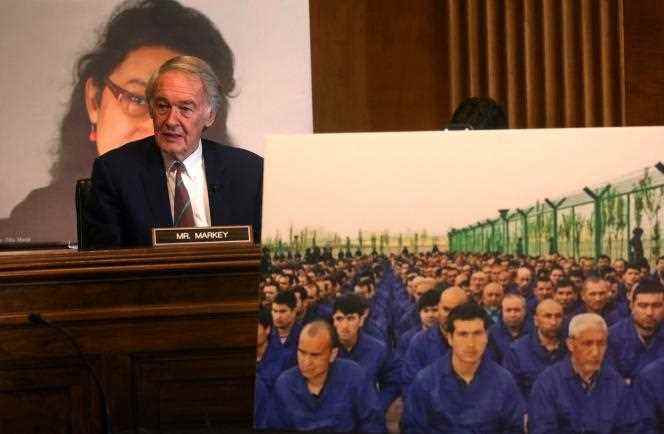 US Senator Ed Markey attends the hearing for the report 