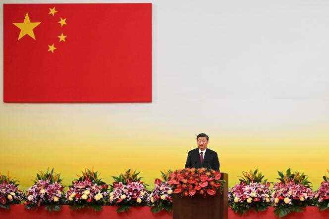 Chinese President Xi Jinping's speech following the swearing-in ceremony for the new leader and government of the city of Hong Kong, China, July 1, 2022.