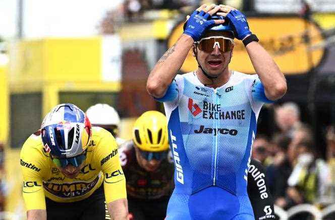 Dutchman Dylan Groenewegen wins the third stage of the Tour de France, on July 3, 2022, in Sonderborg in Denmark.