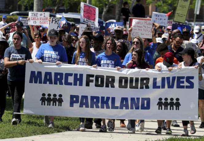 March for Our Lives participants in Parkland on June 11, 2022.