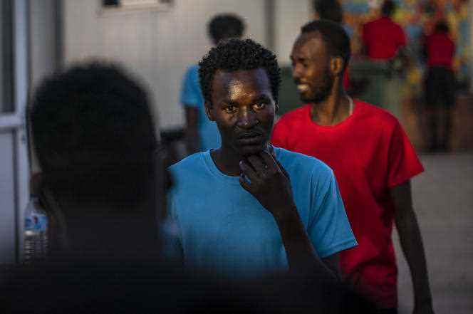 A Sudanese migrant in the temporary stay center in Melilla, June 25, 2022.