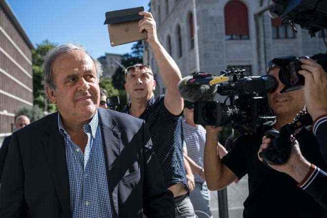 Michel Platini, in Bellinzona, July 8, 2015. 