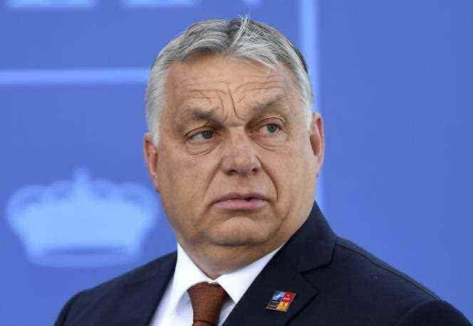Hungarian President Viktor Orban on his arrival at the NATO summit on June 30, 2022 in Madrid.