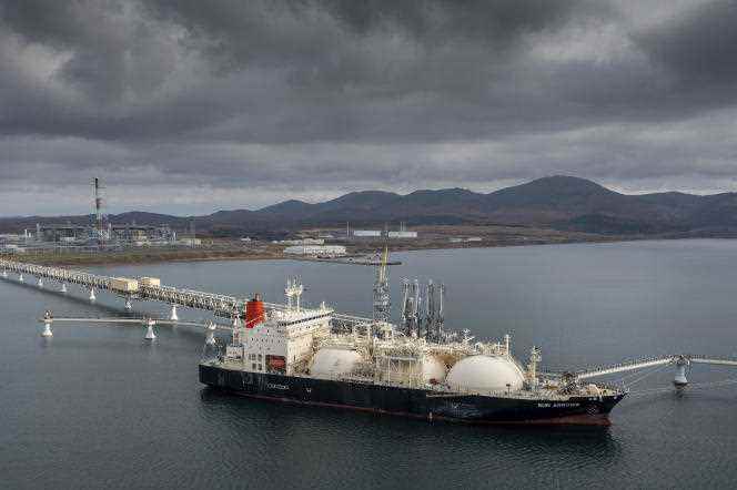 A tanker being loaded at Sakhalin-2, Russia, October 29, 2021.