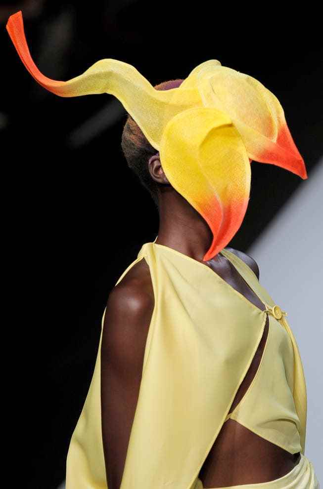 Freedom of movement: A model presents an Issey Miyake garment at Paris Fashion Week in October 2011. 