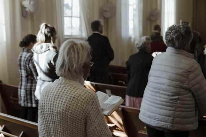 Religious service at the Reformed Church of Orania on July 24, 2022.