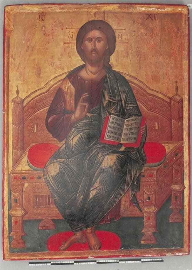 Die Ikone mit dem Namen «Thronender Pantokrator» stammt aus dem 15. Jahrhundert und gilt in Zypern als wichtiges nationales Kulturgut.