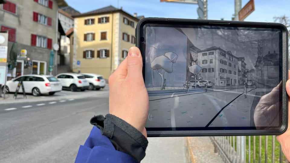 Tablet with augmented reality.
