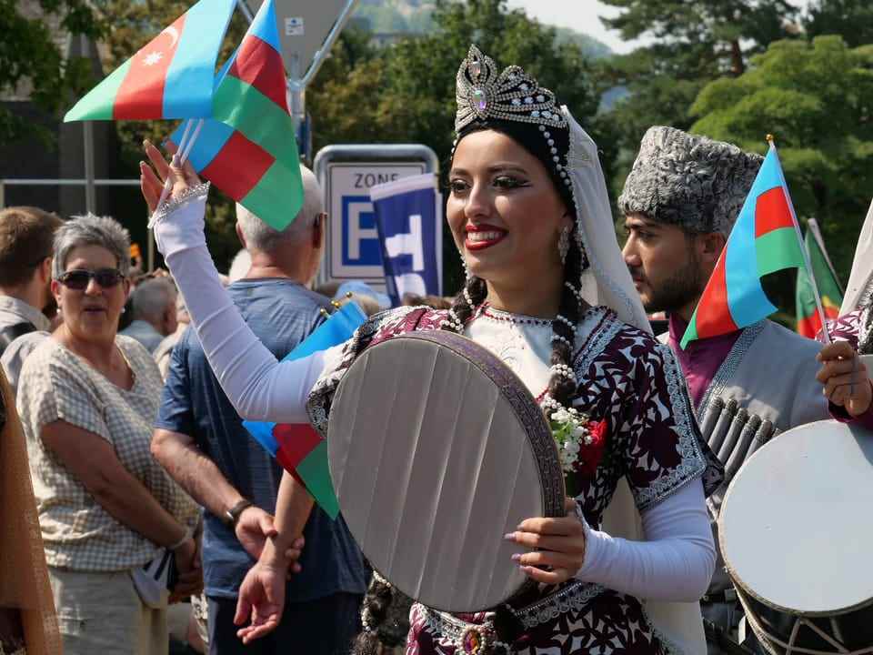 Woman in a national costume from Azerbaijan
