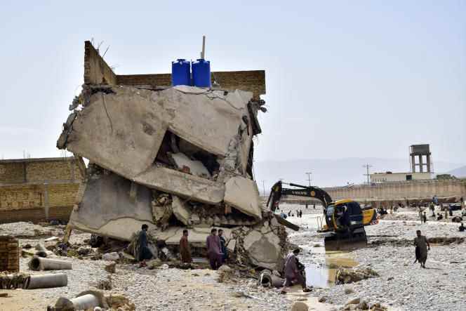 A house destroyed by flooding near Quetta on Saturday August 27.