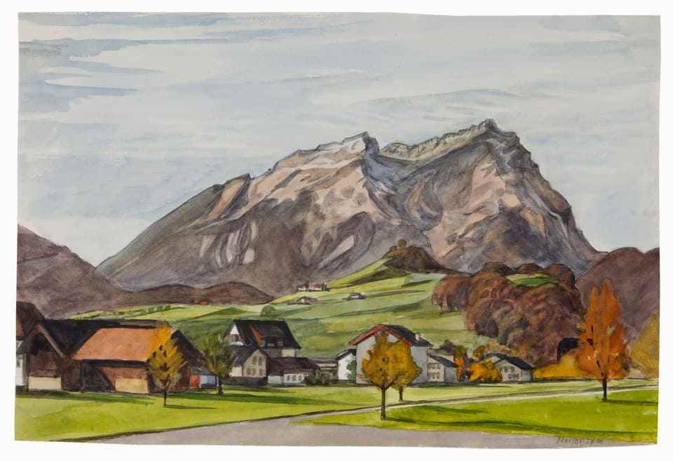 Watercolor of Pilate in Autumn