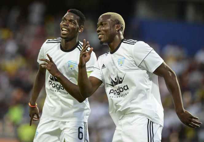 Paul Pogba and Mathias Pogba during a charity match, at the Atanasio-Girardot stadium, in Medellin, Colombia, June 24, 2017. 