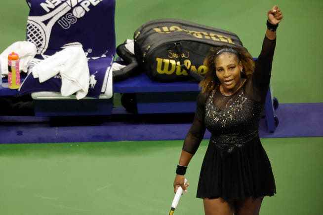 Serena Williams is happy after her victory at the US Open.