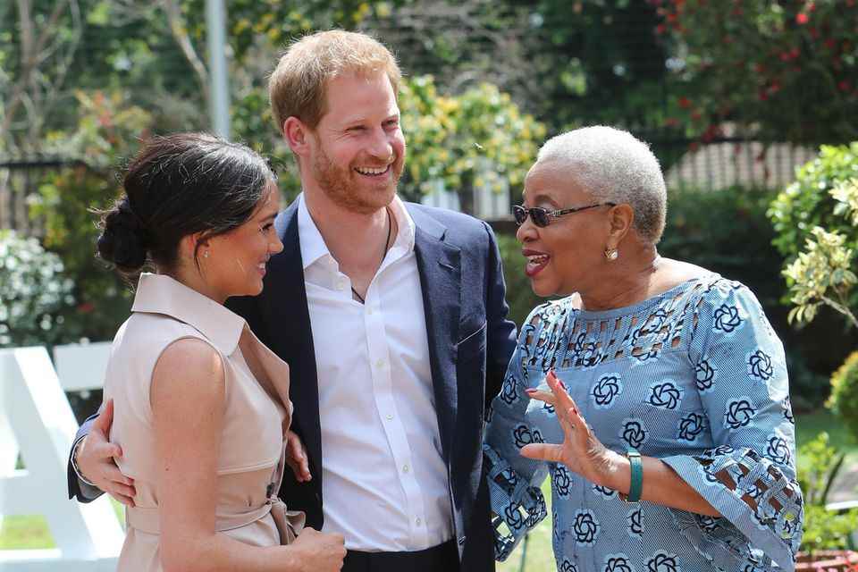 Duchess Meghan, Prince Harry and Graca Machel