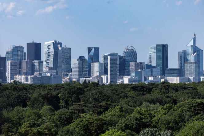 View of the La Défense business district, near Paris, on May 17, 2022.