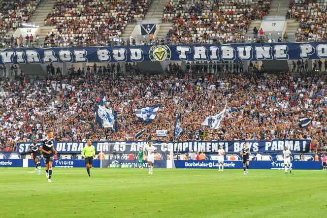 During the L2 match between the Girondins de Bordeaux and Niort, on August 13, 2022, at the Matmut Atlantique in Bordeaux.