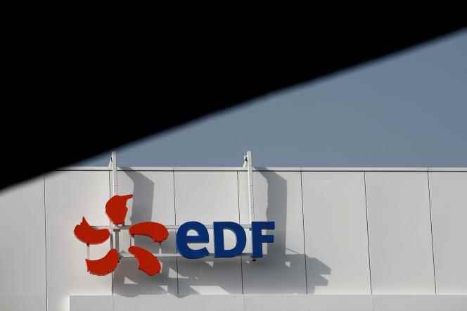 The logo of the EDF company in Paris, March 2, 2021.
