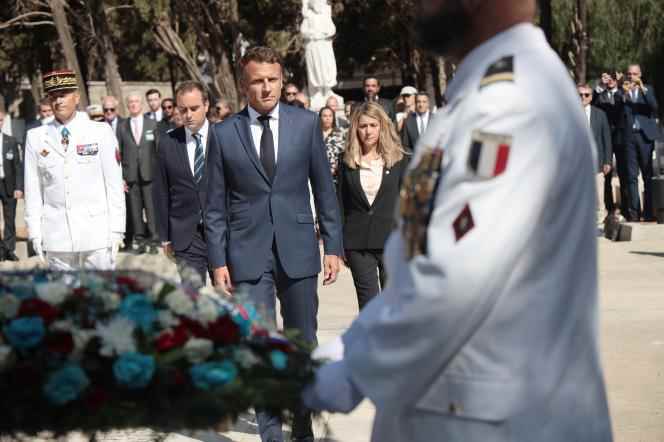 Tribute to the dead for France at the Saint-Eugène cemetery, in the suburbs of Algiers, on August 26, 2022. 
