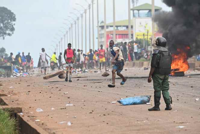 Clashes in Conakry, July 28, 2022.