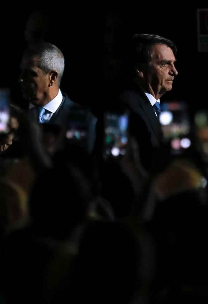 Brazilian President Jair Bolsonaro (right) and his running mate for the next presidential election, Walter Braga Netto, in Brasilia, August 10, 2022.