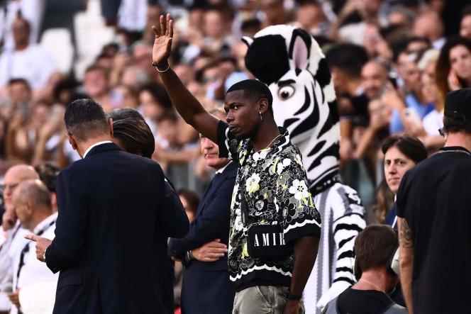 Returning to Juventus Turin after six seasons at Manchester United, Paul Pogba (here August 27, 2022) is currently sidelined, recovering from a right knee injury.