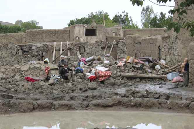 Homes damaged after heavy flooding in Khushi district of Logar province, south of Kabul, Afghanistan, August 21, 2022. 