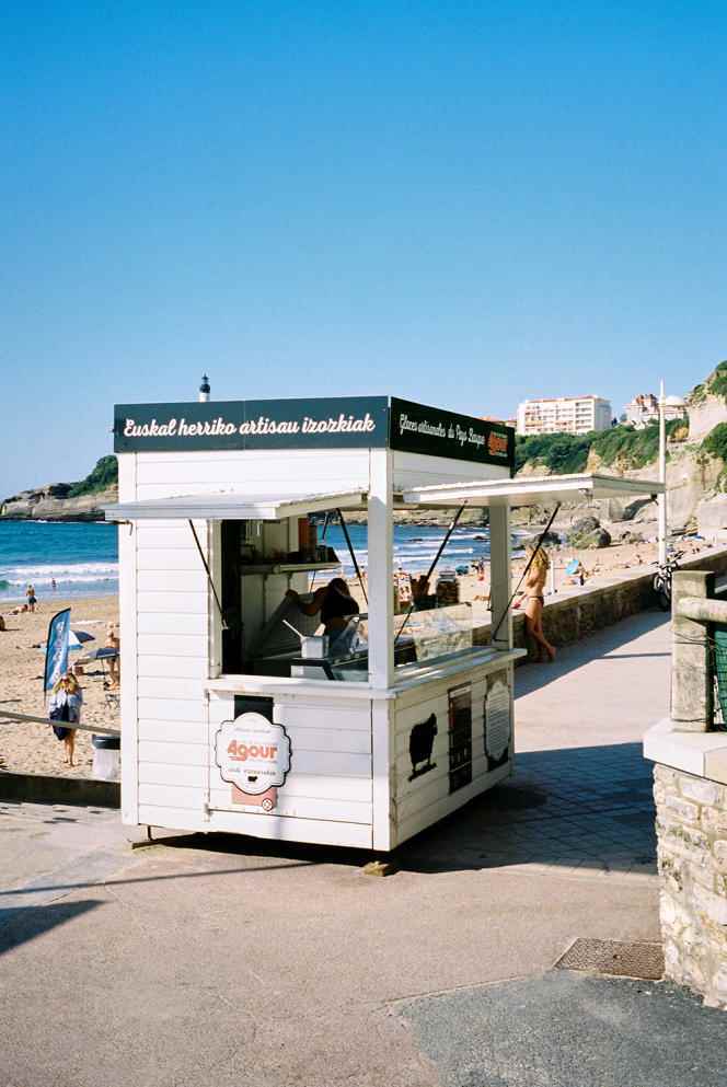 The Maison Agour ice cream kiosk, in Biarritz.