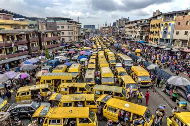 A view of the Idumota market in a commercial district of Lagos, Nigeria, on June 22, 2021.